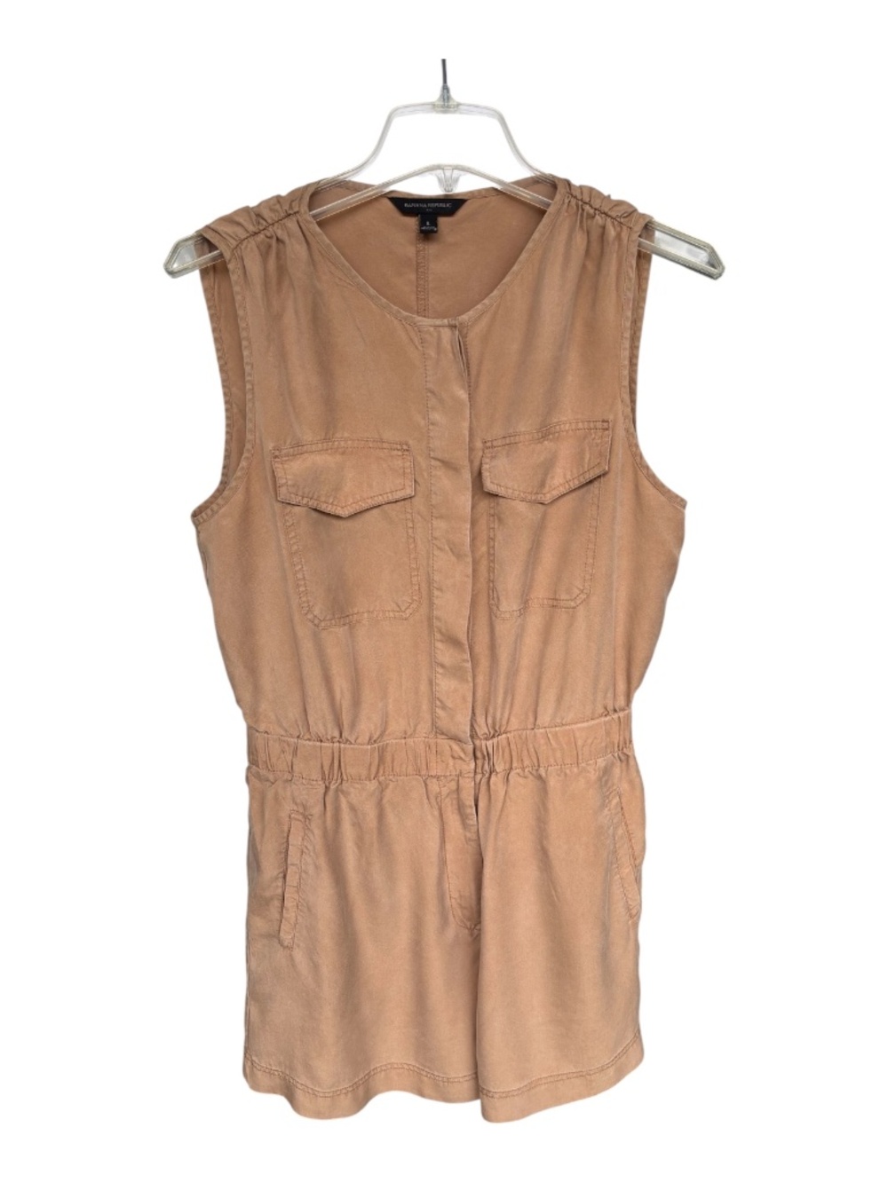 Banana Republic Tan Sleeveless Romper-Size L